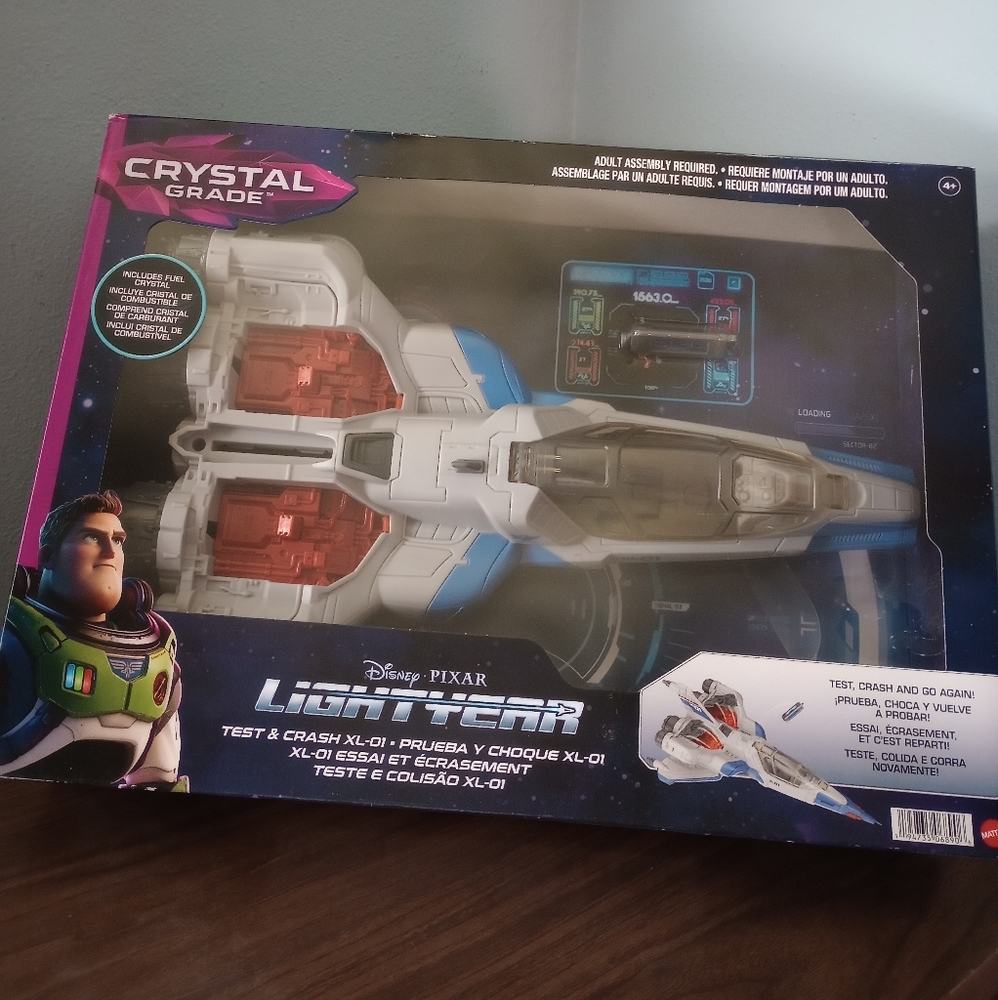 Lightyear Crystal Grade Test & Crash XL-01 Spaceship Vehicle Disney Pixar Movie